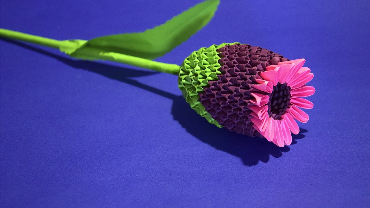 3d origami flower tutorial