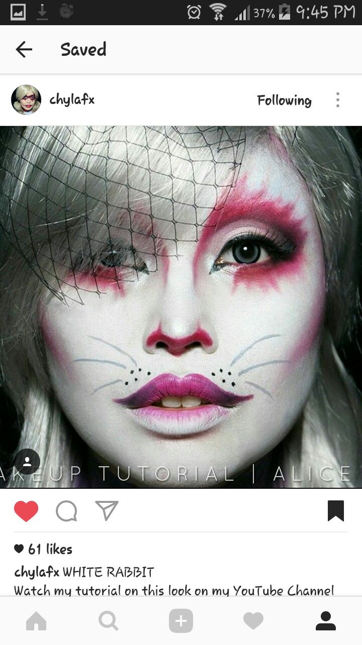 white rabbit makeup tutorial