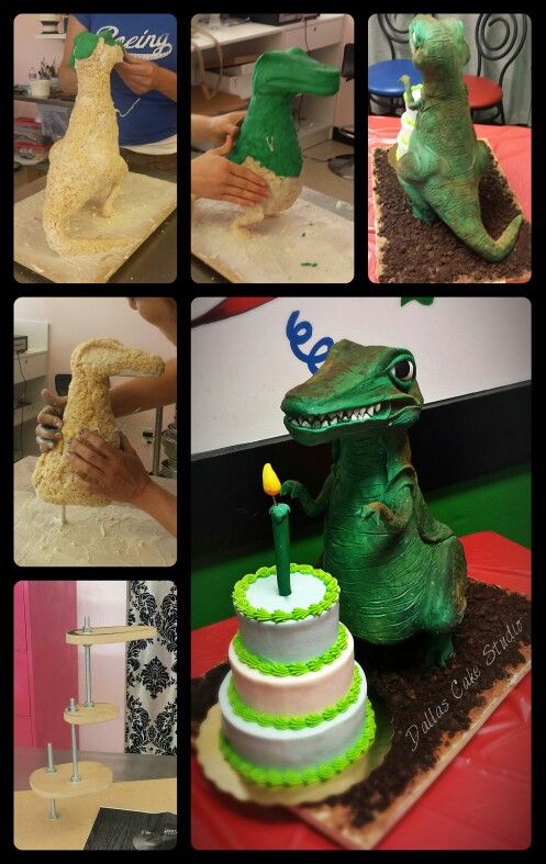 3d dinosaur cake tutorial