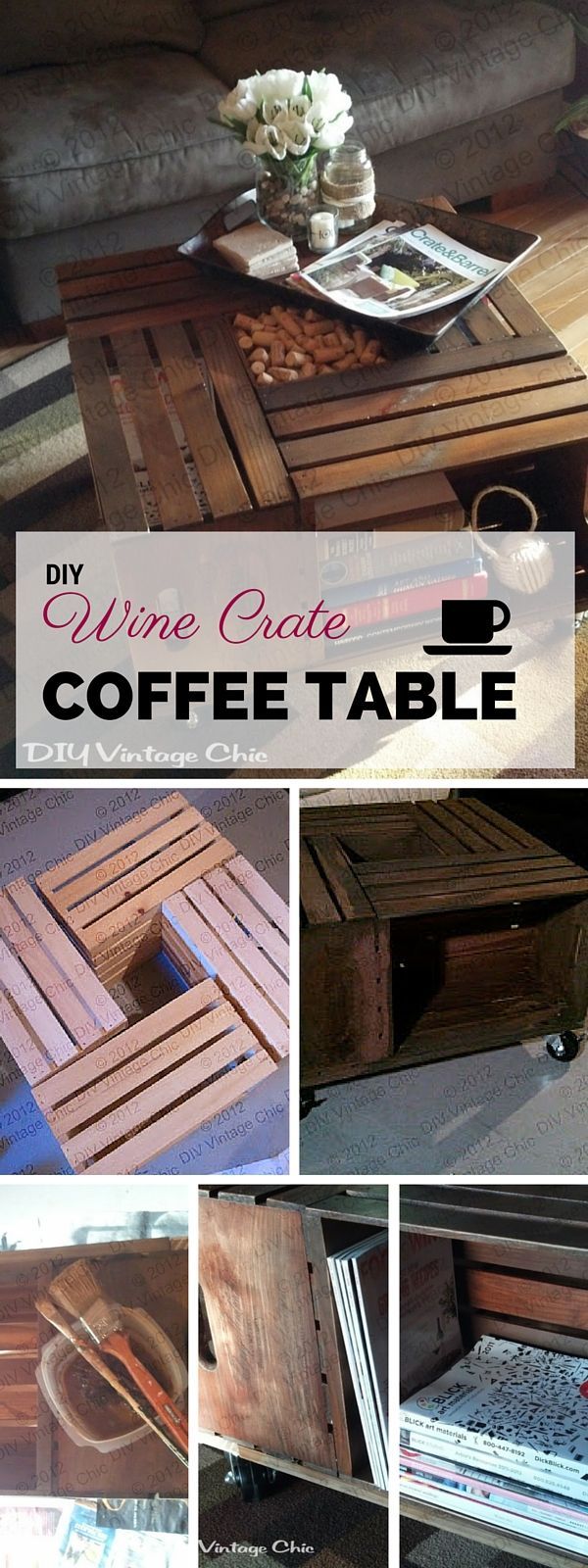 wine crate coffee table tutorial
