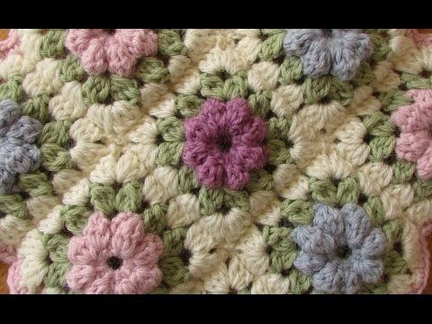crochet flower blanket tutorial