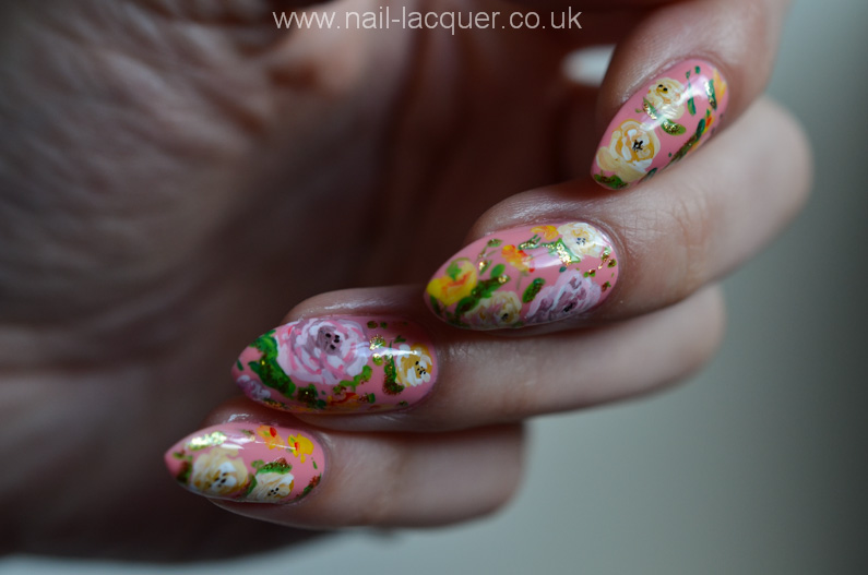 rose nail art tutorial
