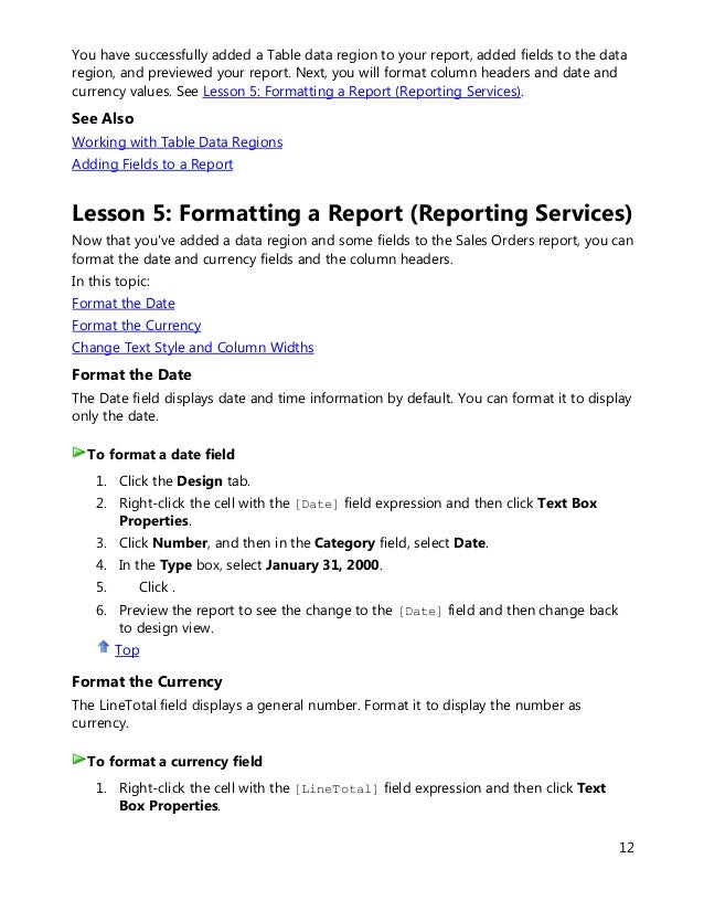 sql server reporting services tutorial