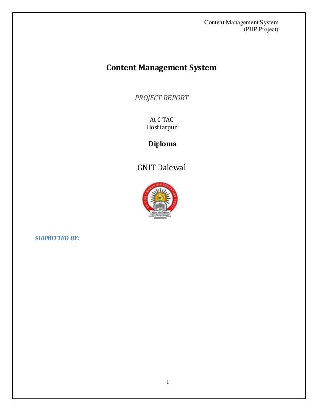 content management system tutorial in php pdf