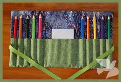 crayon roll with notepad tutorial