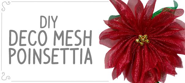 deco mesh poinsettia wreath tutorial