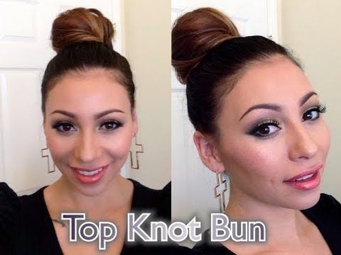 top knot bun tutorial