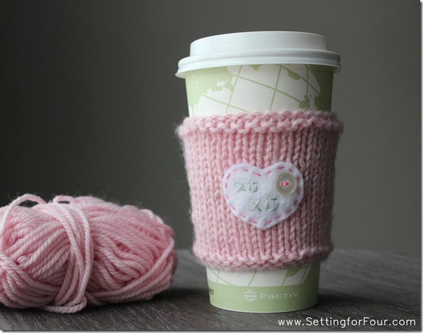 knitted cup cozy tutorial